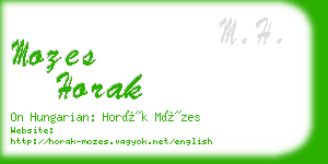 mozes horak business card